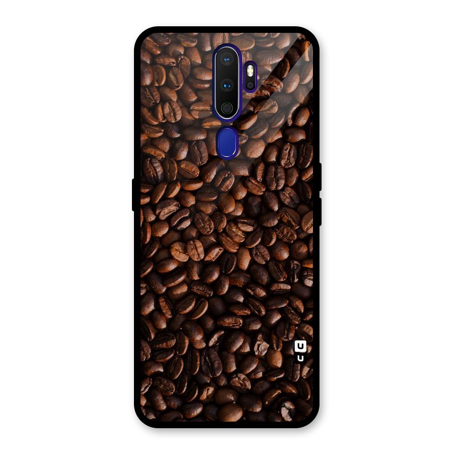 Coffee Beans Scattered Glass Back Case for Oppo A9 (2020)
