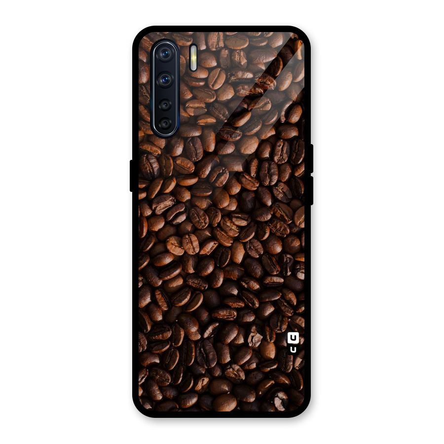 Coffee Beans Scattered Glass Back Case for Oppo F15
