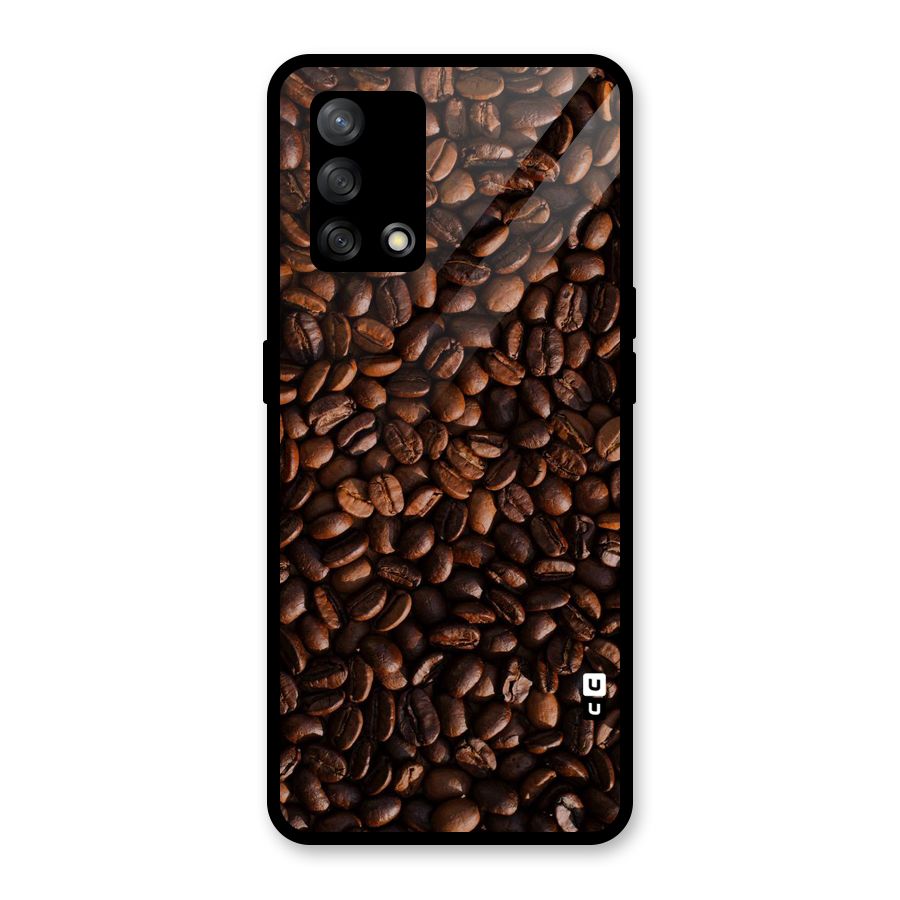 Coffee Beans Scattered Glass Back Case for Oppo F19