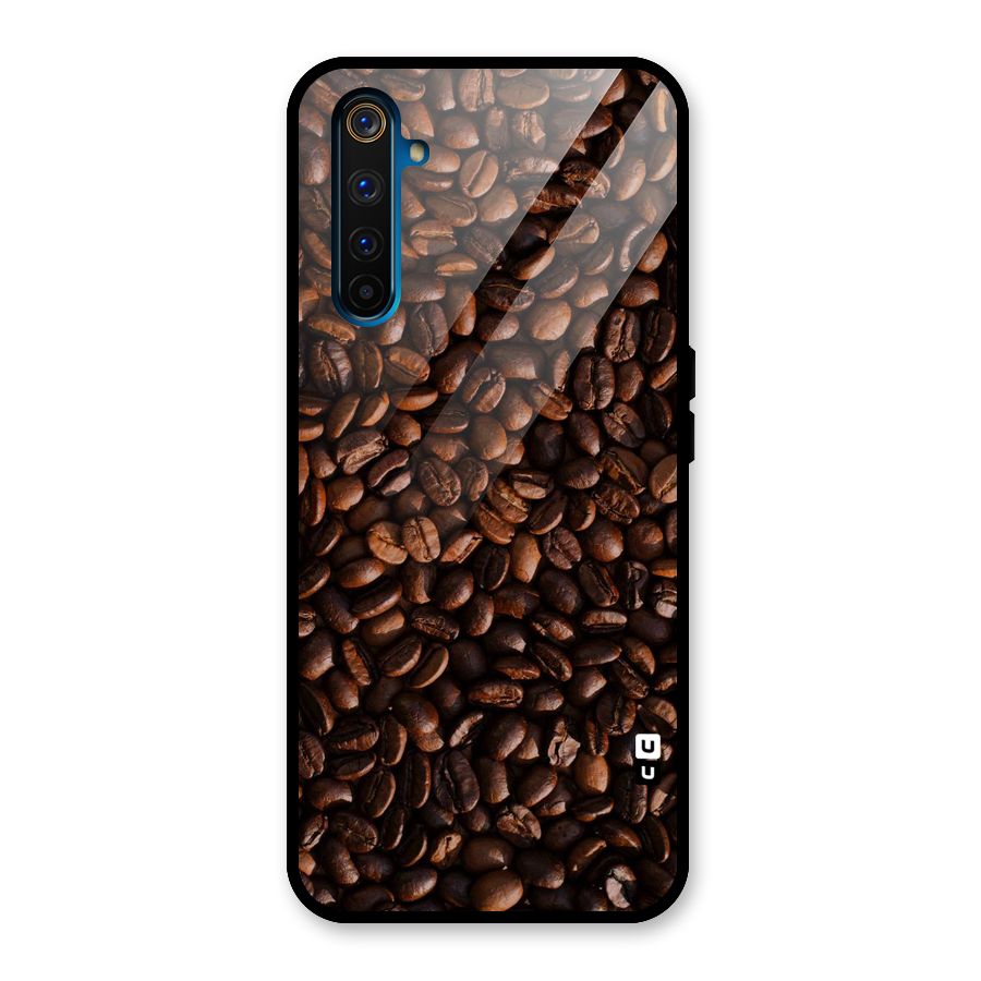 Coffee Beans Scattered Glass Back Case for Realme 6 Pro