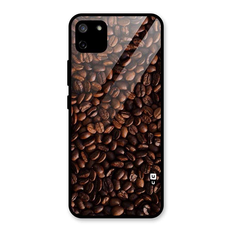 Coffee Beans Scattered Glass Back Case for Realme C11