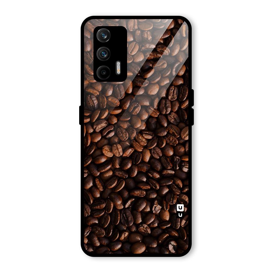 Coffee Beans Scattered Glass Back Case for Realme GT 5G
