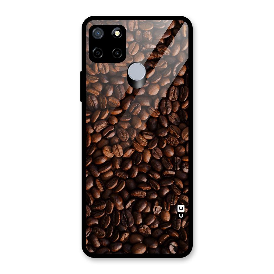 Coffee Beans Scattered Glass Back Case for Realme Narzo 20
