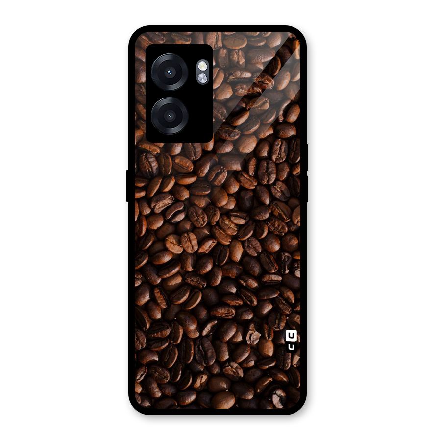 Coffee Beans Scattered Glass Back Case for Realme Narzo 50 5G