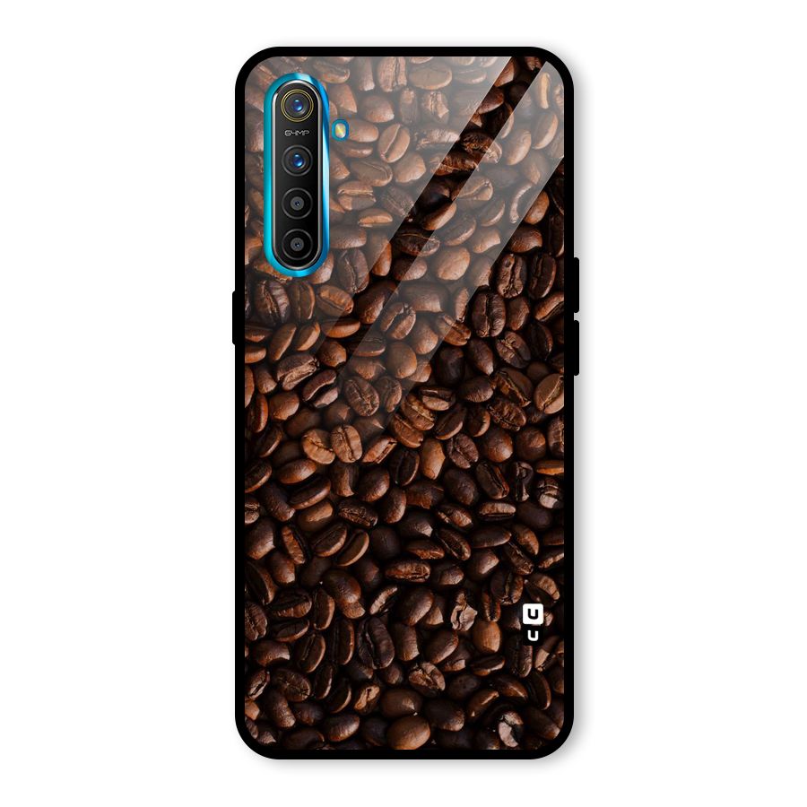 Coffee Beans Scattered Glass Back Case for Realme X2