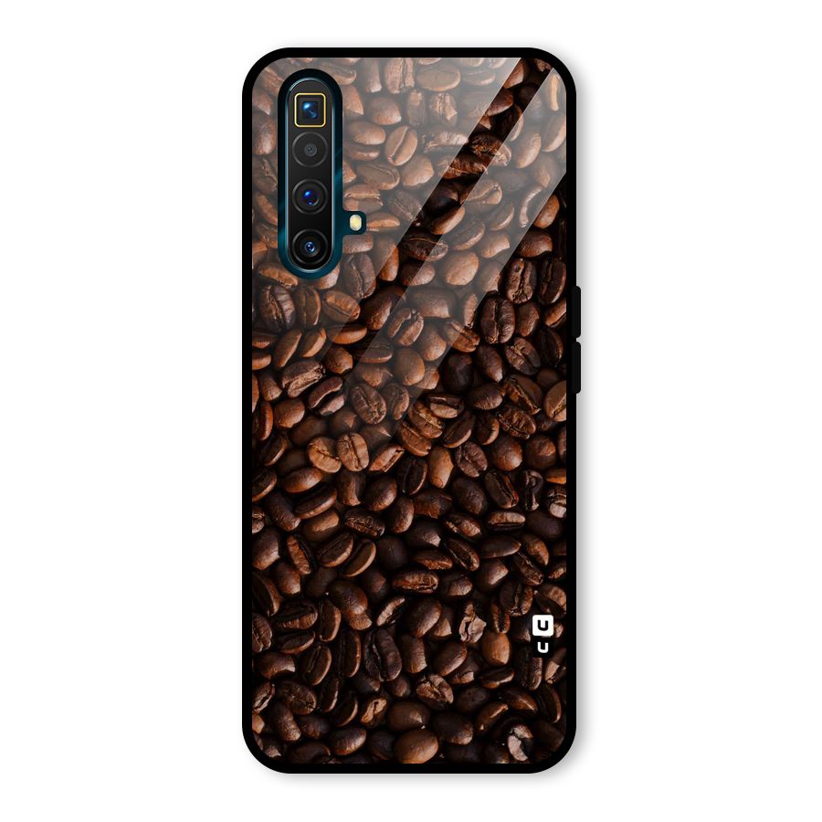 Coffee Beans Scattered Glass Back Case for Realme X3 SuperZoom