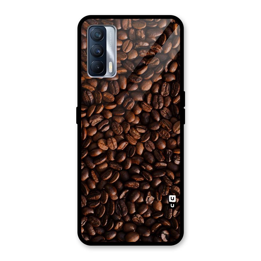 Coffee Beans Scattered Glass Back Case for Realme X7
