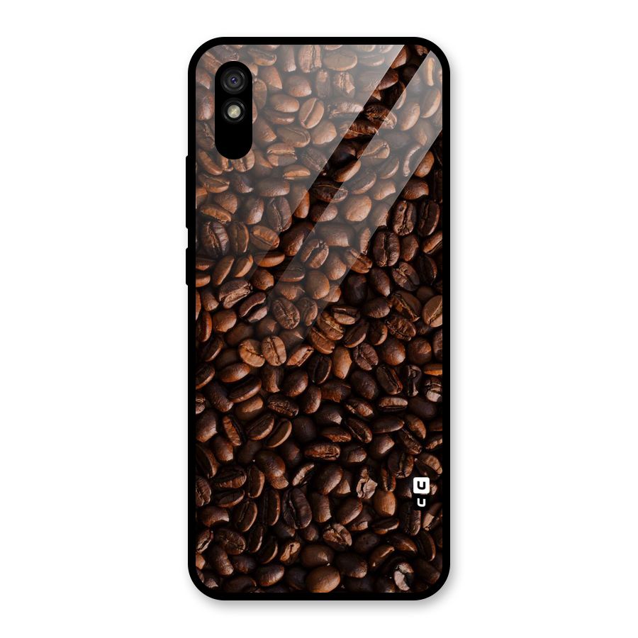 Coffee Beans Scattered Glass Back Case for Redmi 9A