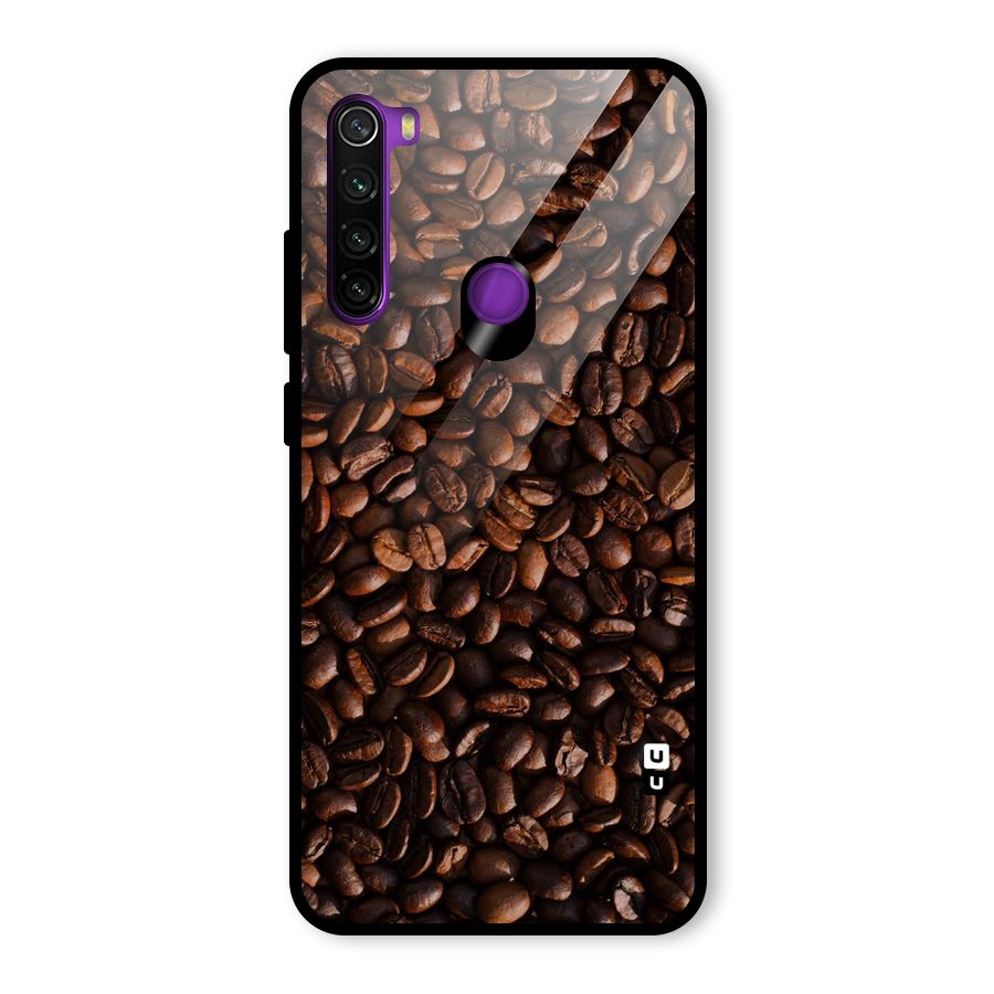Coffee Beans Scattered Glass Back Case for Redmi Note 8