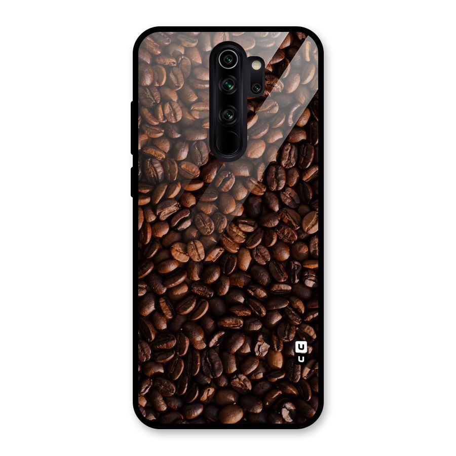 Coffee Beans Scattered Glass Back Case for Redmi Note 8 Pro