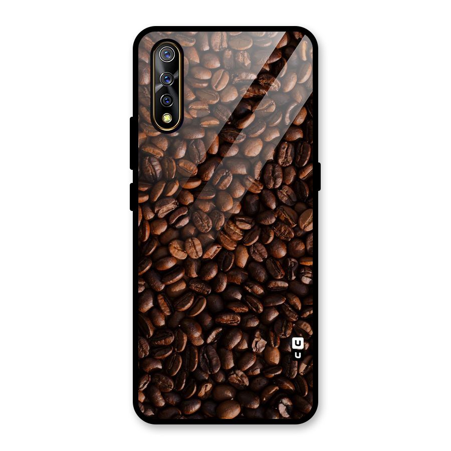 Coffee Beans Scattered Glass Back Case for Vivo S1
