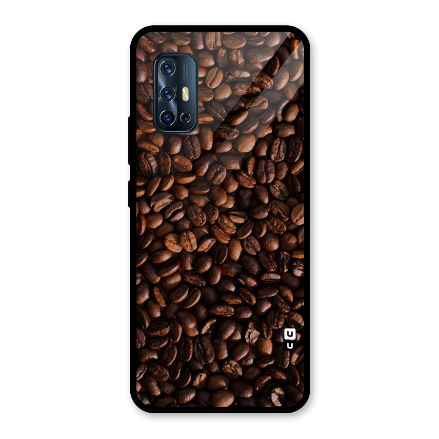 Coffee Beans Scattered Glass Back Case for Vivo V17