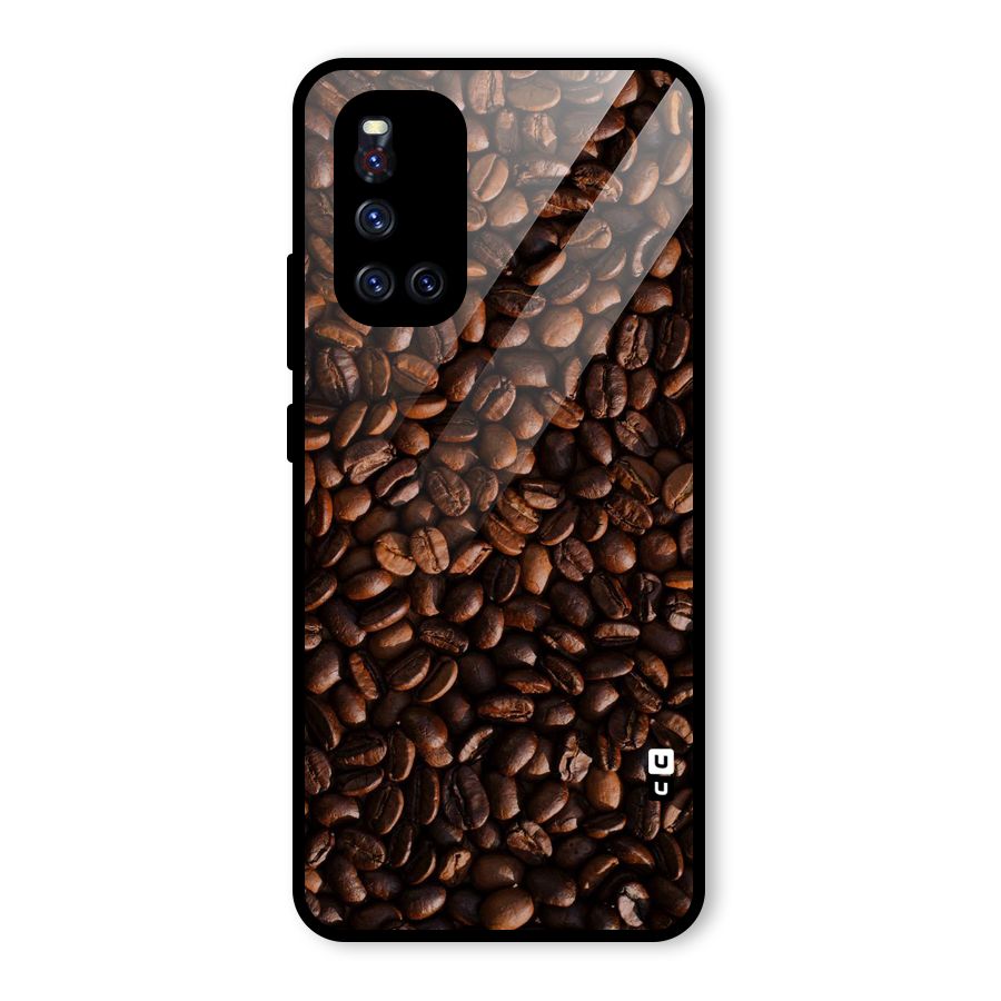 Coffee Beans Scattered Glass Back Case for Vivo V19