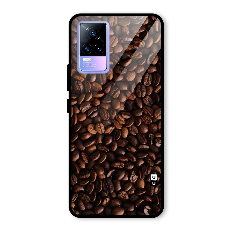 Coffee Beans Scattered Glass Back Case for Vivo Y73