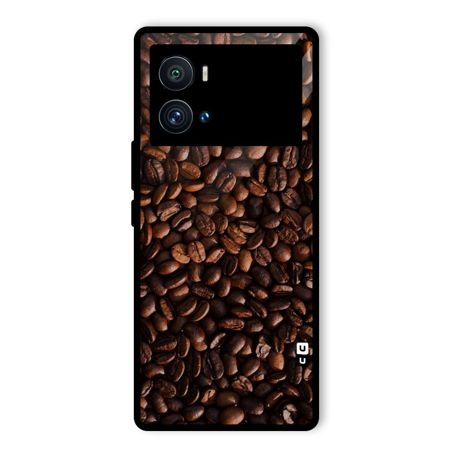 Coffee Beans Scattered Glass Back Case for Vivo iQOO 9 Pro
