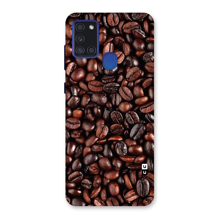 Coffee Beans Texture Back Case for Galaxy A21s