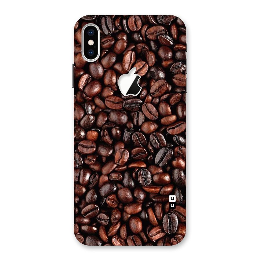 Coffee Beans Texture Back Case for iPhone XS Max Apple Cut