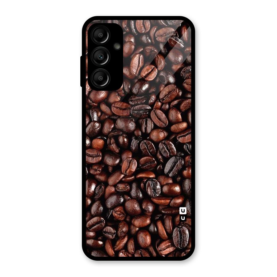 Coffee Beans Texture Glass Back Case for Galaxy A14 5G