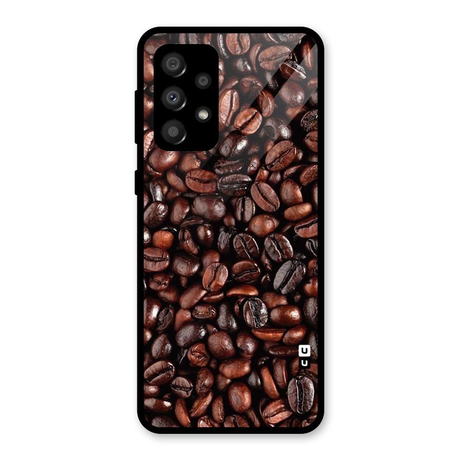 Coffee Beans Texture Glass Back Case for Galaxy A32