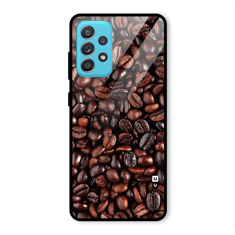 Coffee Beans Texture Glass Back Case for Galaxy A52s 5G