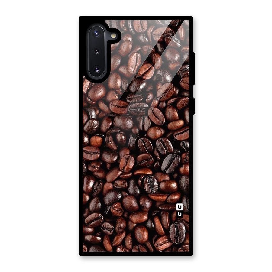 Coffee Beans Texture Glass Back Case for Galaxy Note 10