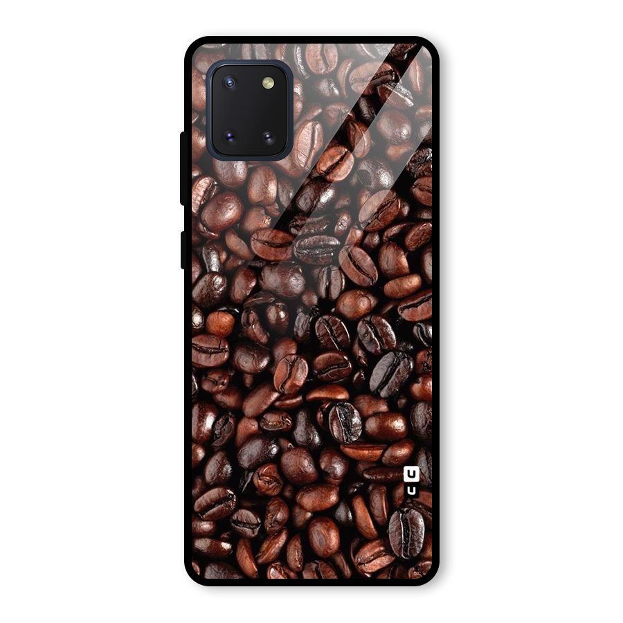 Coffee Beans Texture Glass Back Case for Galaxy Note 10 Lite