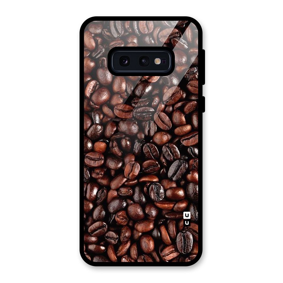 Coffee Beans Texture Glass Back Case for Galaxy S10e