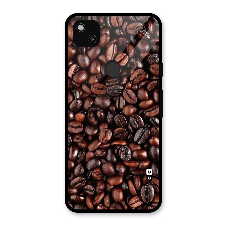 Coffee Beans Texture Glass Back Case for Google Pixel 4a
