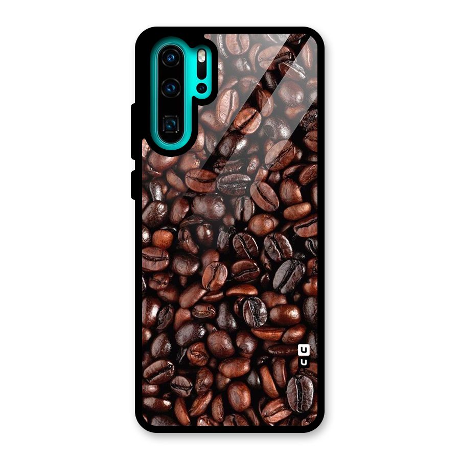 Coffee Beans Texture Glass Back Case for Huawei P30 Pro