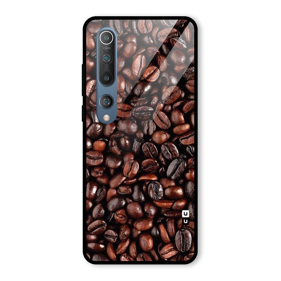 Coffee Beans Texture Glass Back Case for Mi 10