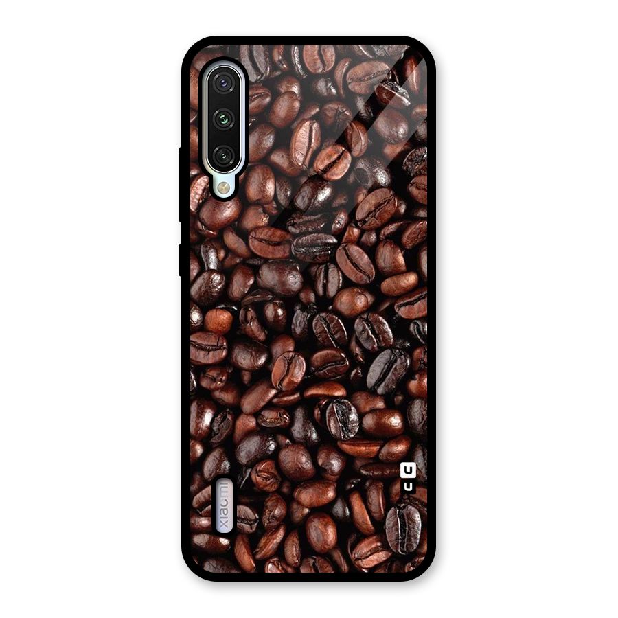 Coffee Beans Texture Glass Back Case for Mi A3