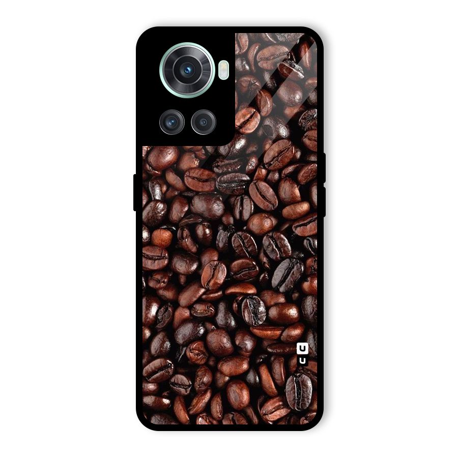 Coffee Beans Texture Glass Back Case for OnePlus 10R