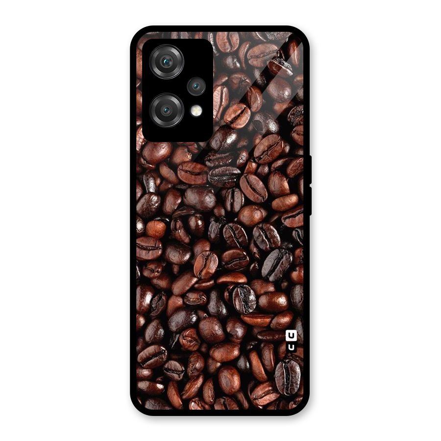 Coffee Beans Texture Glass Back Case for OnePlus Nord CE 2 Lite 5G