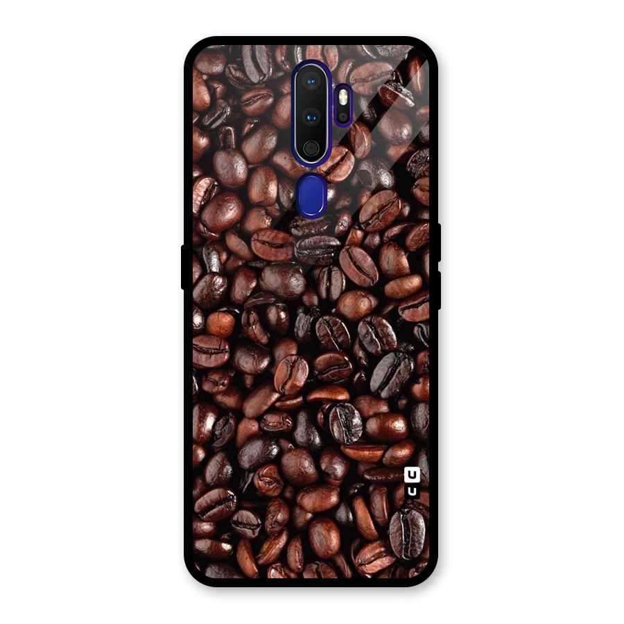 Coffee Beans Texture Glass Back Case for Oppo A9 (2020)