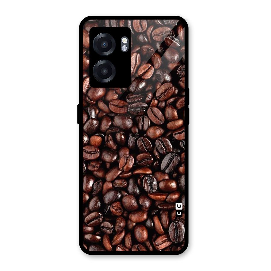 Coffee Beans Texture Glass Back Case for Oppo K10 (5G)