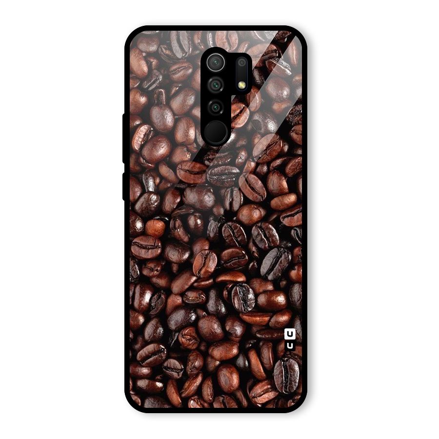 Coffee Beans Texture Glass Back Case for Poco M2