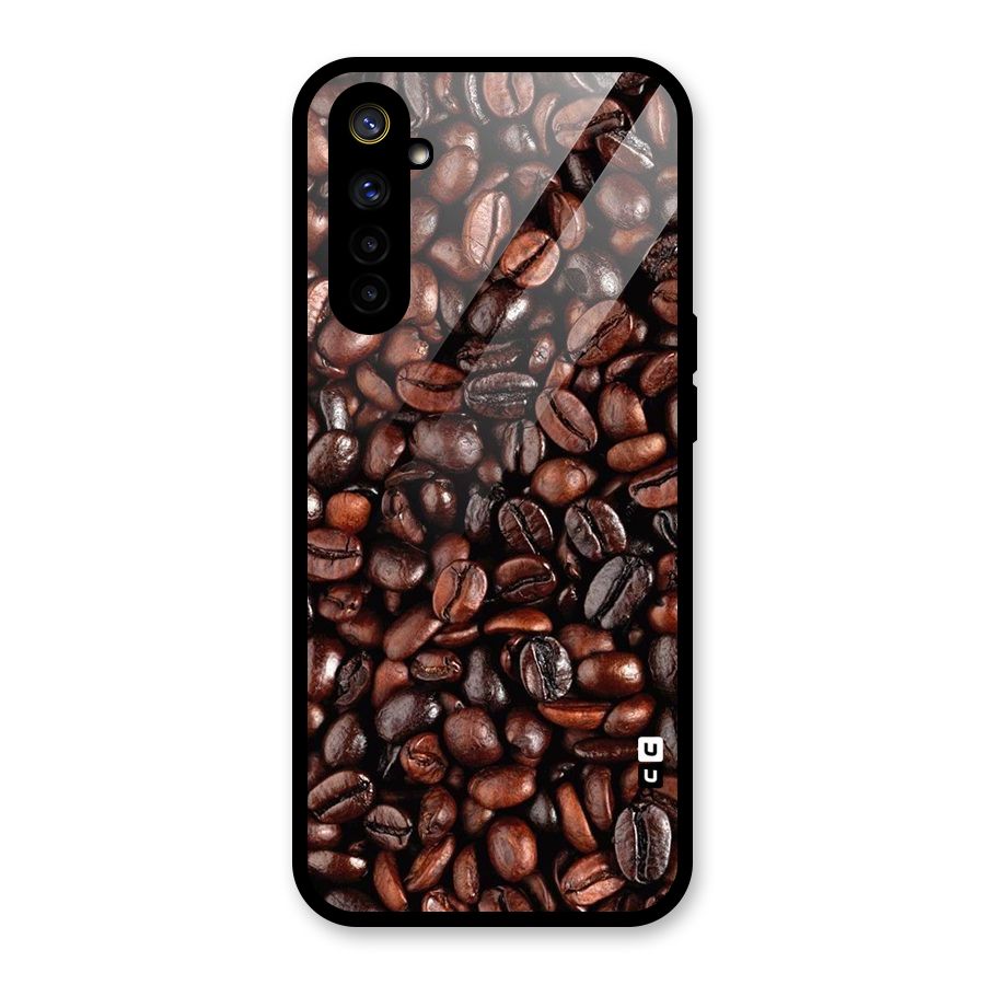 Coffee Beans Texture Glass Back Case for Realme 6i