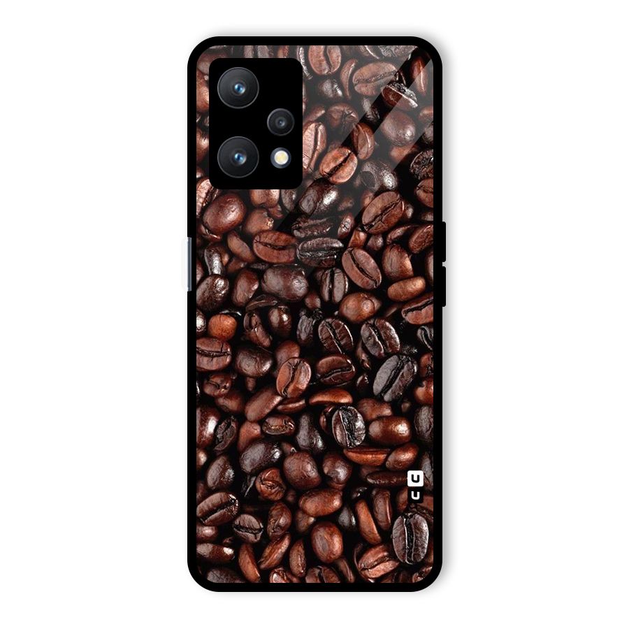 Coffee Beans Texture Glass Back Case for Realme 9 Pro 5G