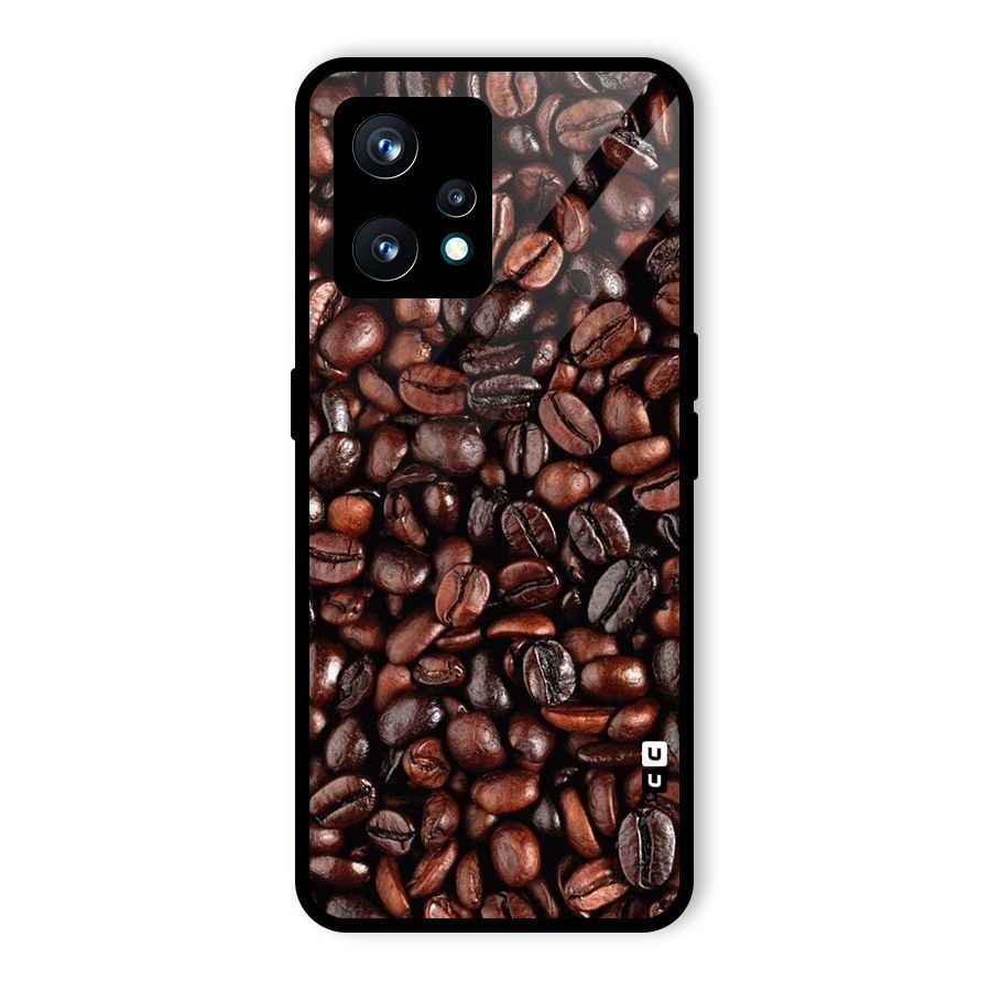Coffee Beans Texture Glass Back Case for Realme 9 Pro Plus 5G