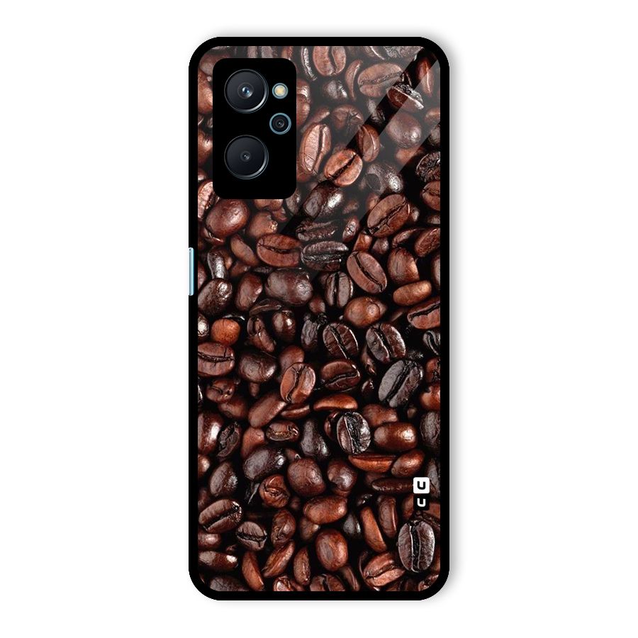 Coffee Beans Texture Glass Back Case for Realme 9i
