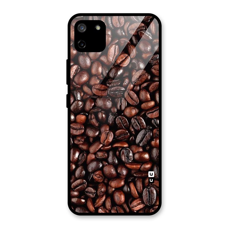 Coffee Beans Texture Glass Back Case for Realme C11