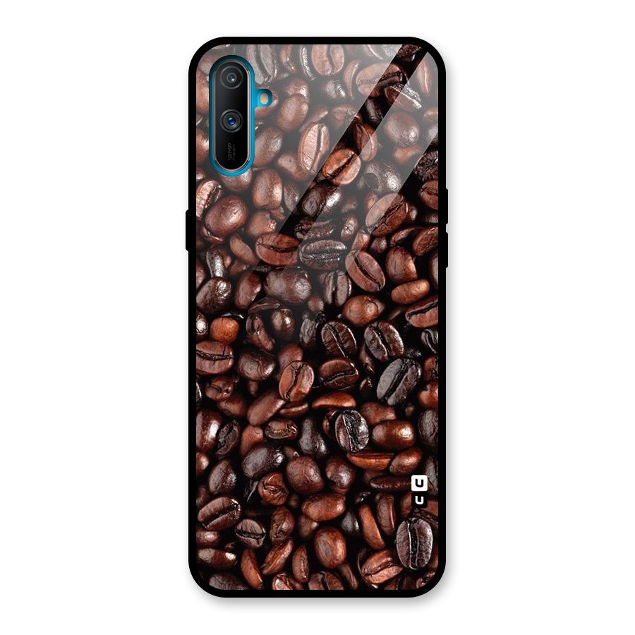 Coffee Beans Texture Glass Back Case for Realme C3