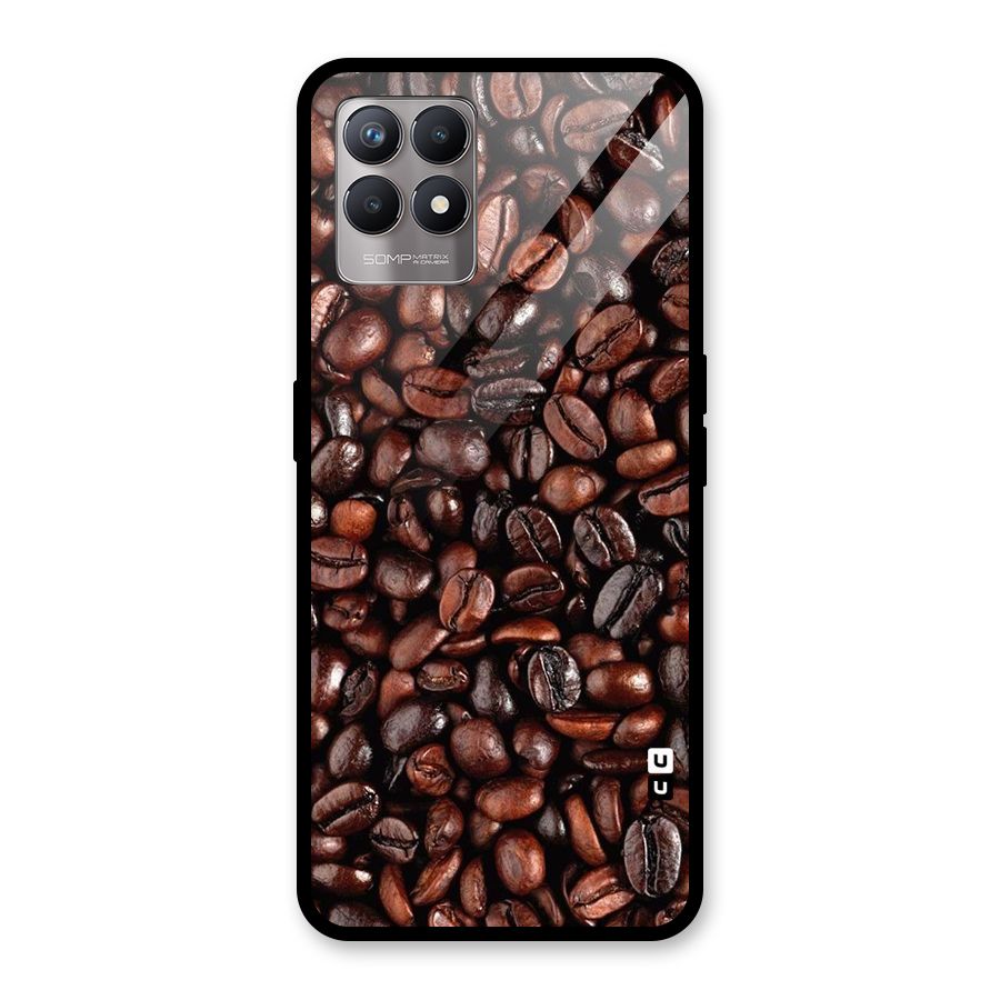 Coffee Beans Texture Glass Back Case for Realme Narzo 50