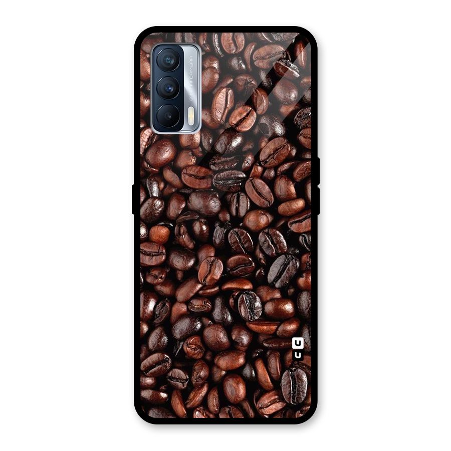 Coffee Beans Texture Glass Back Case for Realme X7