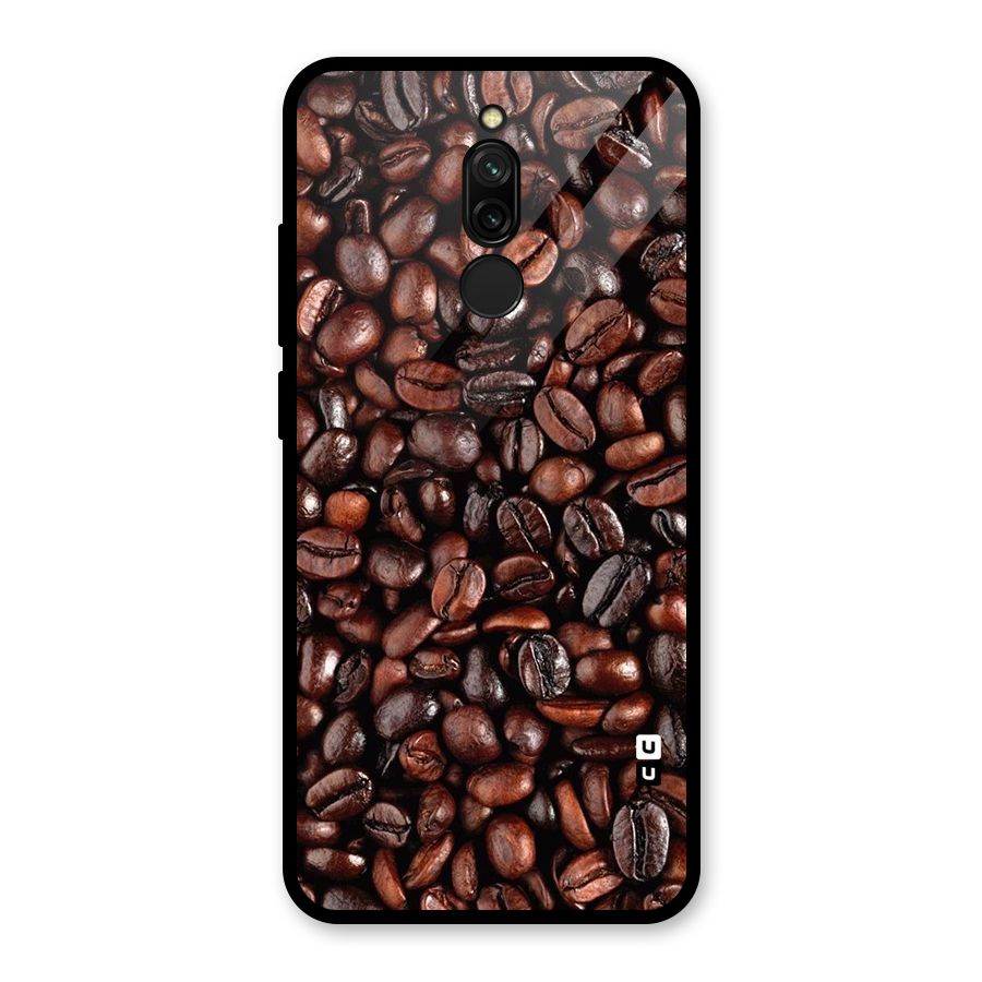 Coffee Beans Texture Glass Back Case for Redmi 8