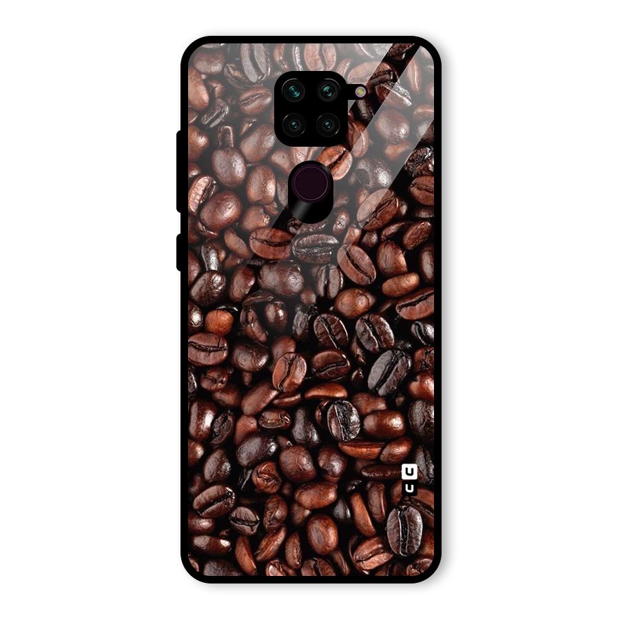 Coffee Beans Texture Glass Back Case for Redmi Note 9