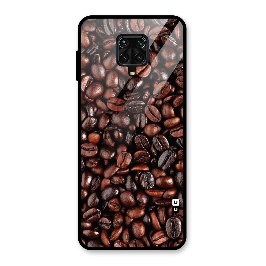 Coffee Beans Texture Glass Back Case for Redmi Note 9 Pro Max