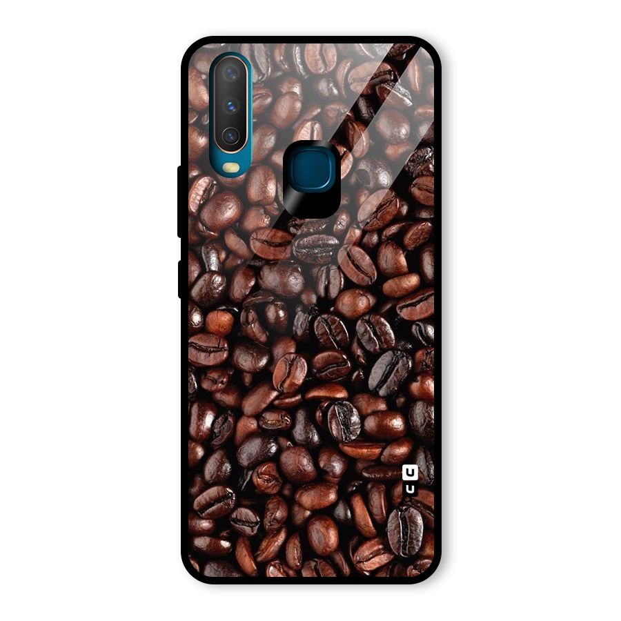 Coffee Beans Texture Glass Back Case for Vivo U10