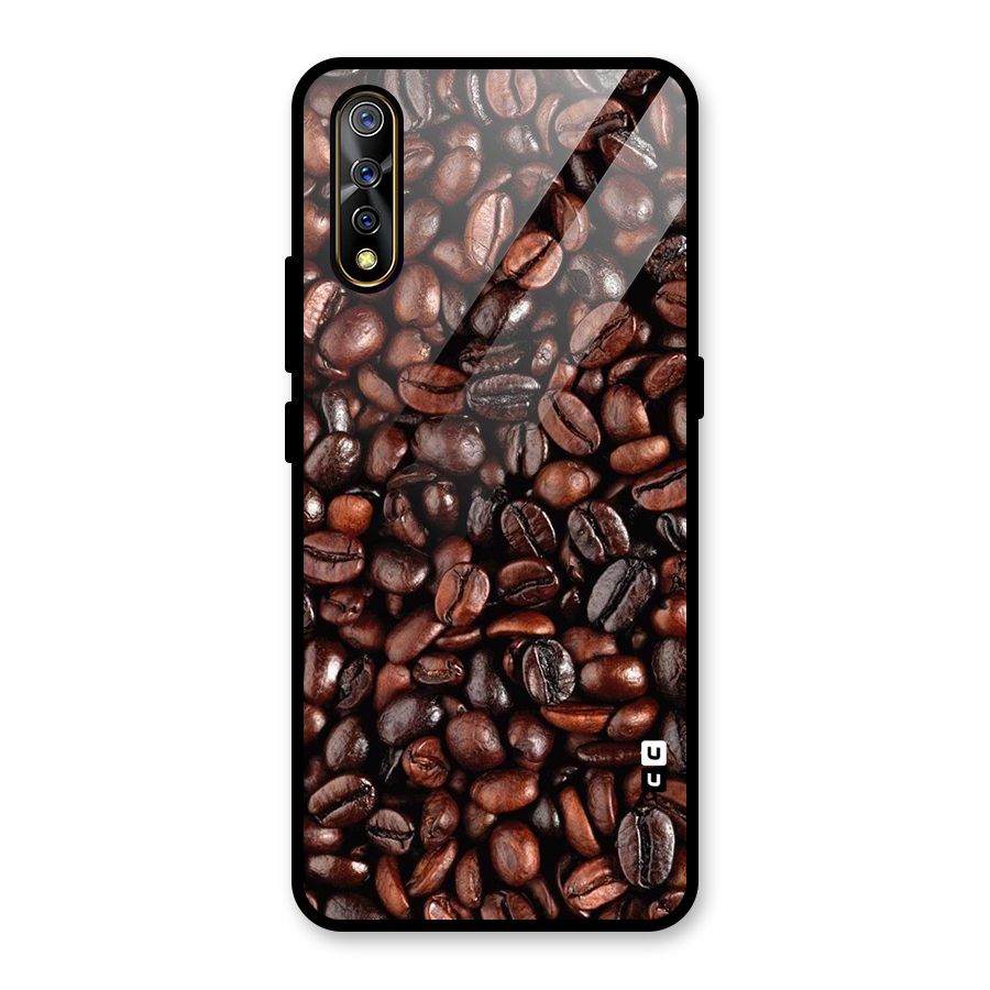 Coffee Beans Texture Glass Back Case for Vivo Z1x