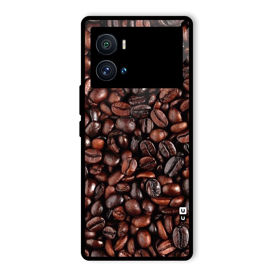 Coffee Beans Texture Glass Back Case for Vivo iQOO 9 Pro